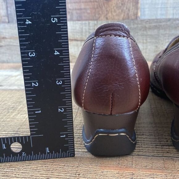 Bjorndal Noelle Leather Upper Brown Slip On‎ Wedge Loafers 136244 Womens 10M - Picture 9 of 13